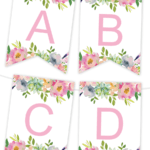 Pink Floral Printable Banner – Chicfetti With Free Bridal Shower Banner Template