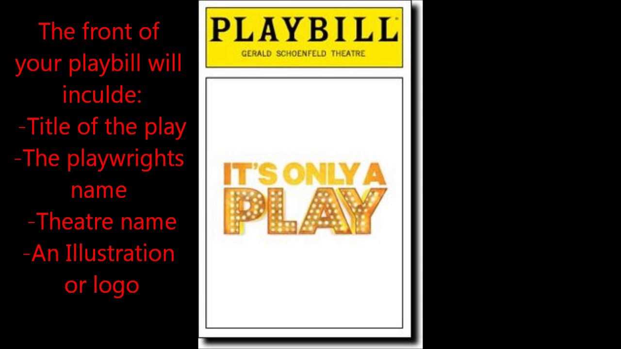 Playbill Project – Youtube Within Playbill Template Word