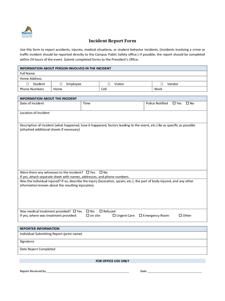 Police Incident Report Form – 3 Free Templates In Pdf, Word For Police Incident Report Template