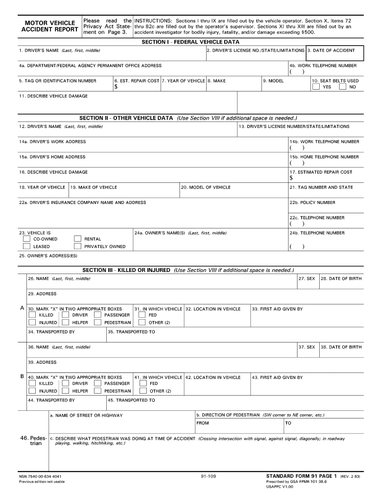 Police Report Template – Fill Online, Printable, Fillable For Car Damage Report Template