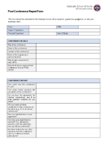 Post Conference Report | Templates At Allbusinesstemplates for Conference Report Template