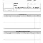 Post Market Clinical Follow Up (Pmcf) Templatepharmi Med Throughout Report Specification Template