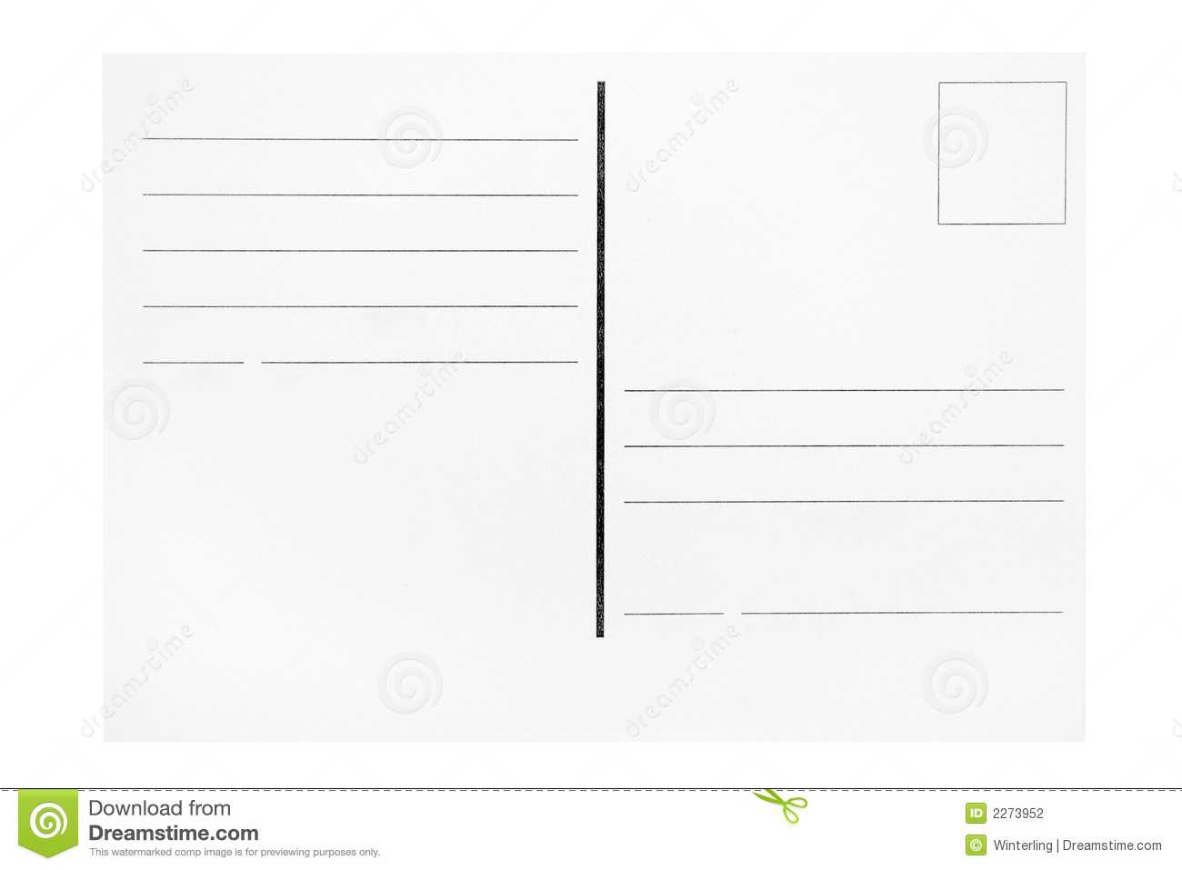 Postcard Template Stock Photo. Image Of Copy, Airmail – 2273952 Inside Free Blank Postcard Template For Word
