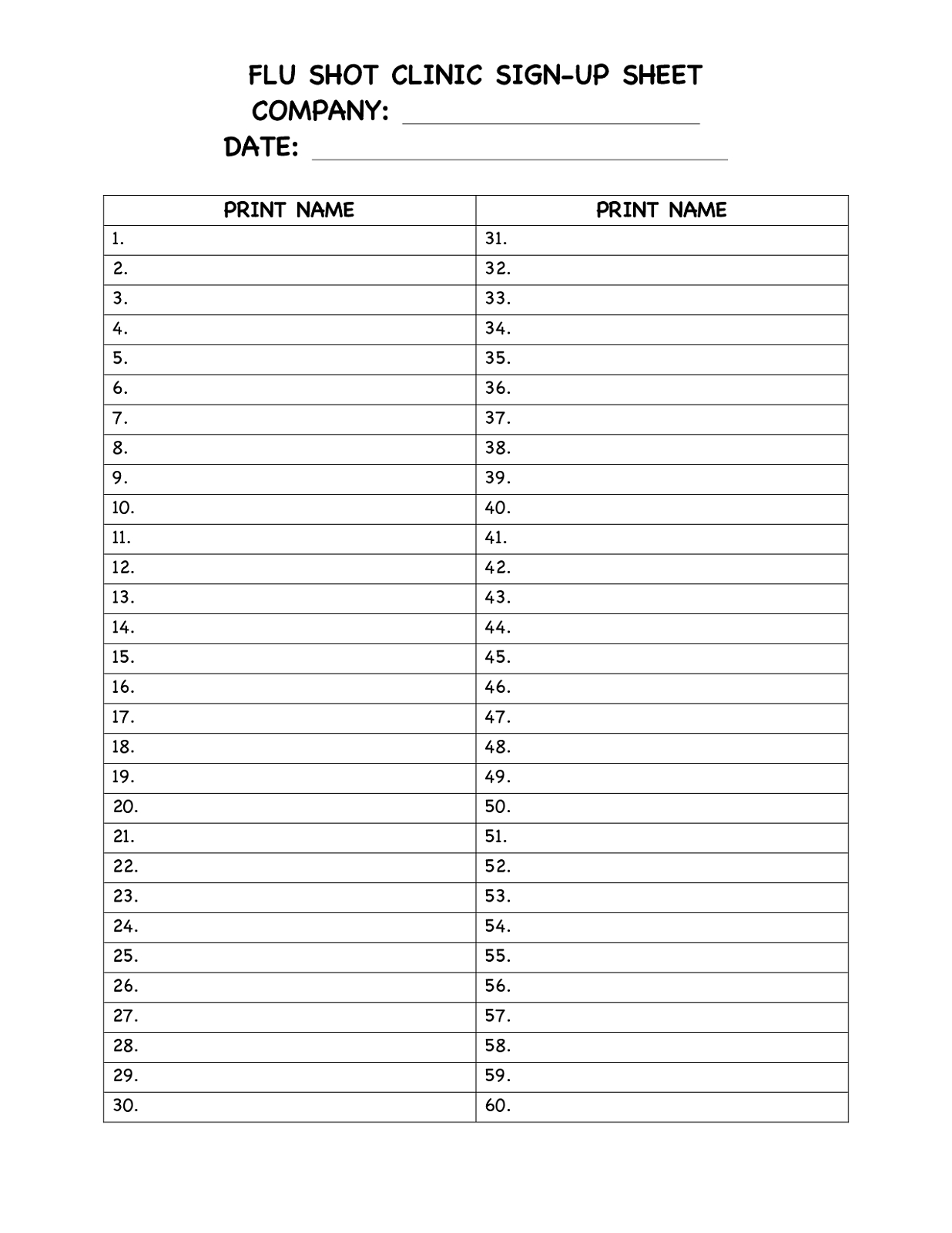 Potluck Sign Up Sheet Word For Events | Loving Printable Within Free Sign Up Sheet Template Word