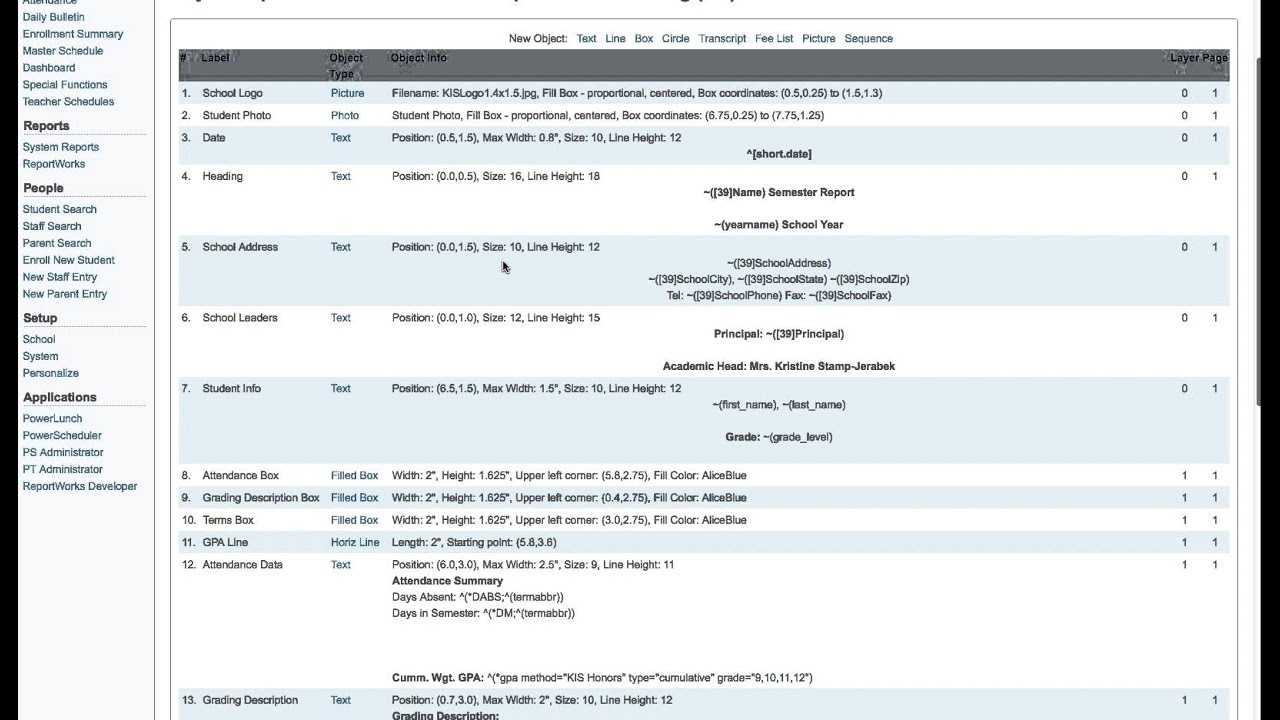 Powerschool - Editing Object Reports With Regard To Powerschool Reports Templates