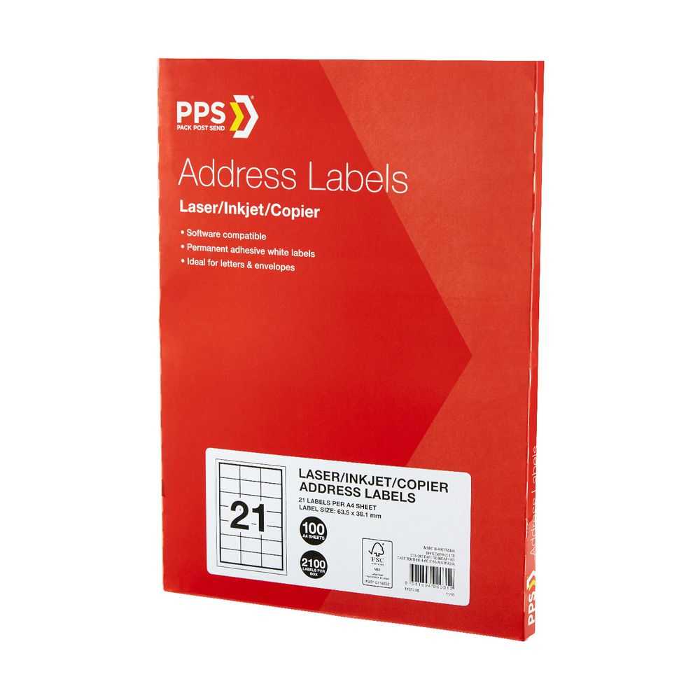 Pps Mailing Labels 21 Up 100 Pack In Label Template 21 Per Sheet Word