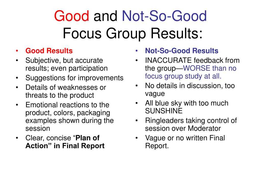 Ppt – Focus Groups: What Are They? What To Do? What Not To In Focus Group Discussion Report Template