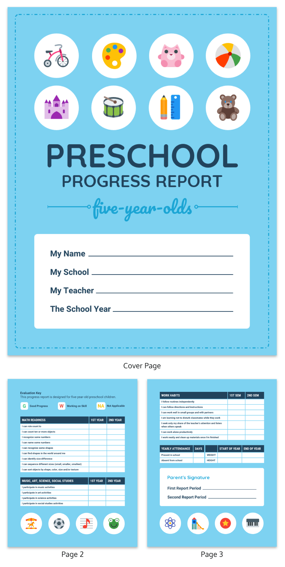 Pre K Progress Report For School Progress Report Template