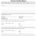 Premium Blank Security Incident Report Template Sample For Incident Report Template Microsoft