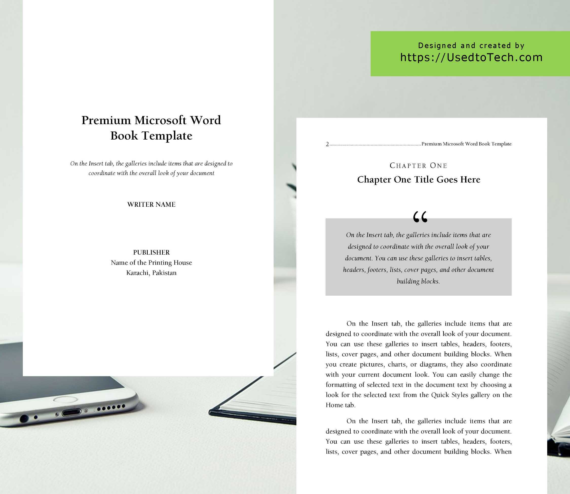 Premium & Free 6 X 9 Book Template For Microsoft Word - Used In 6X9 Book Template For Word