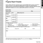 Premium Progress Report Template For Teacherccx13760 With High School Progress Report Template