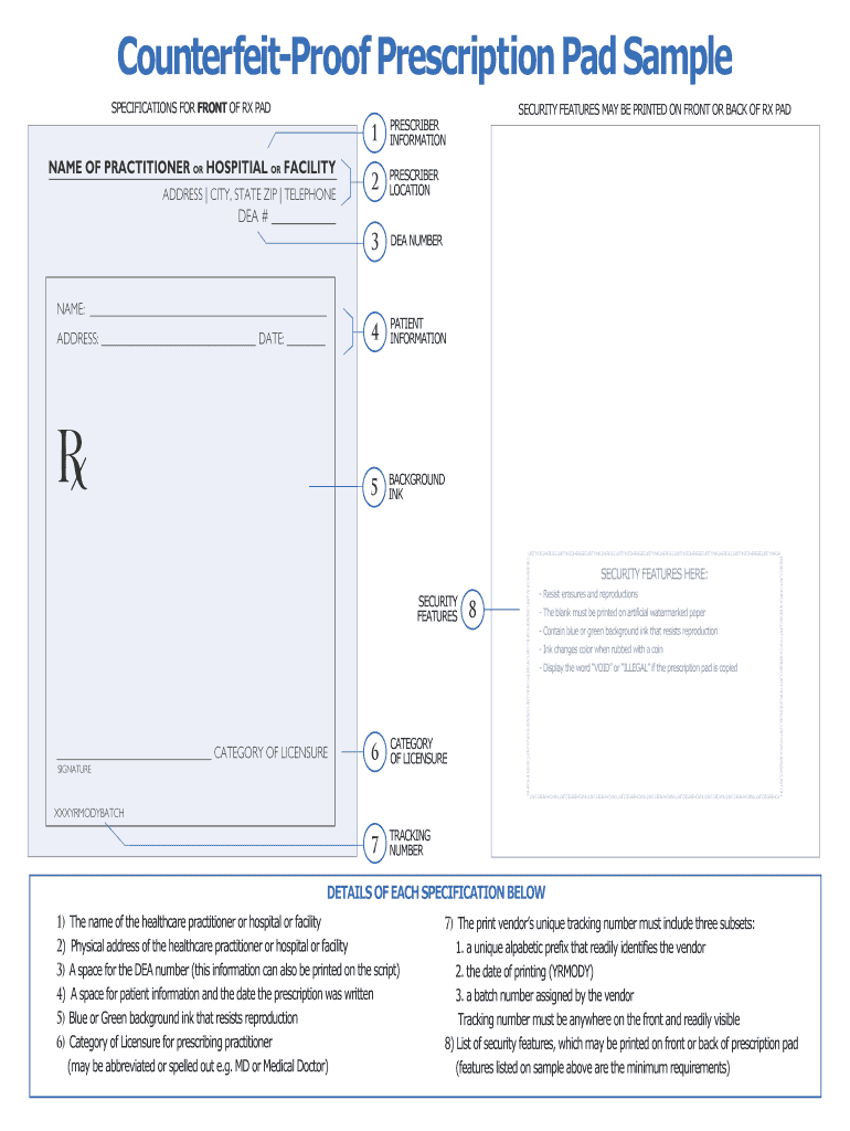 Prescription Pad Template - Fill Online, Printable, Fillable For Doctors Prescription Template Word