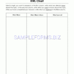 Preview Pdf Kwl Chart 1, 1 Intended For Kwl Chart Template Word Document