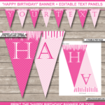 Princess Party Banner Template – Pink Within Diy Party Banner Template