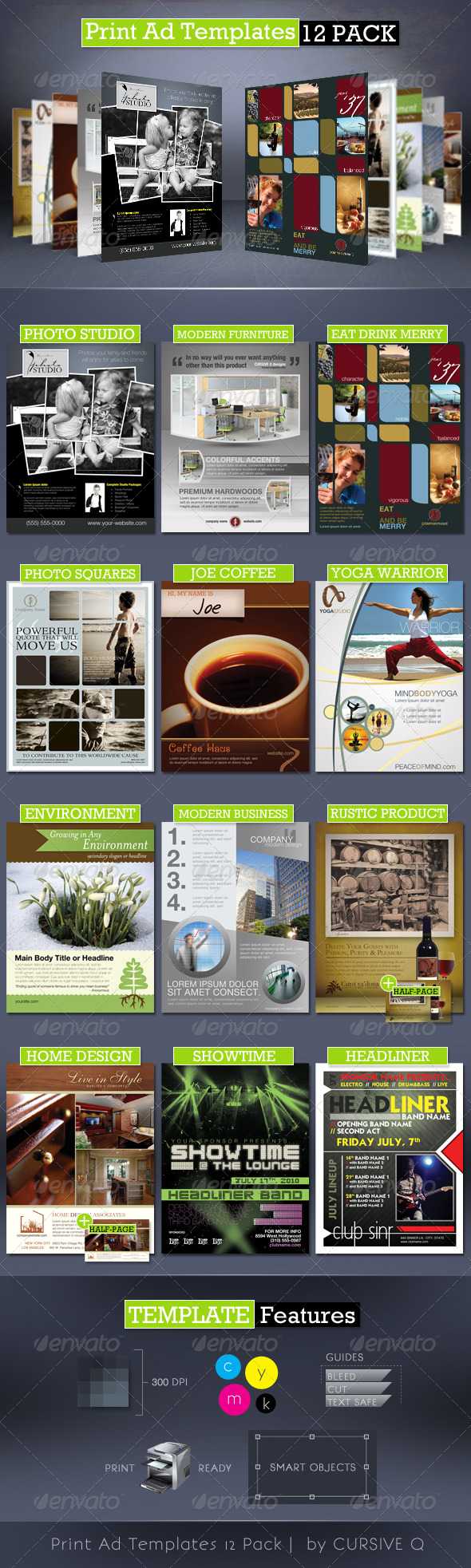 Print Ad Template Graphics, Designs & Templates With Regard To Magazine Ad Template Word
