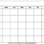 Printable Blank Calendar Templates for Full Page Blank Calendar Template