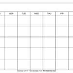 Printable Blank Calendar Templates Intended For Blank Calander Template