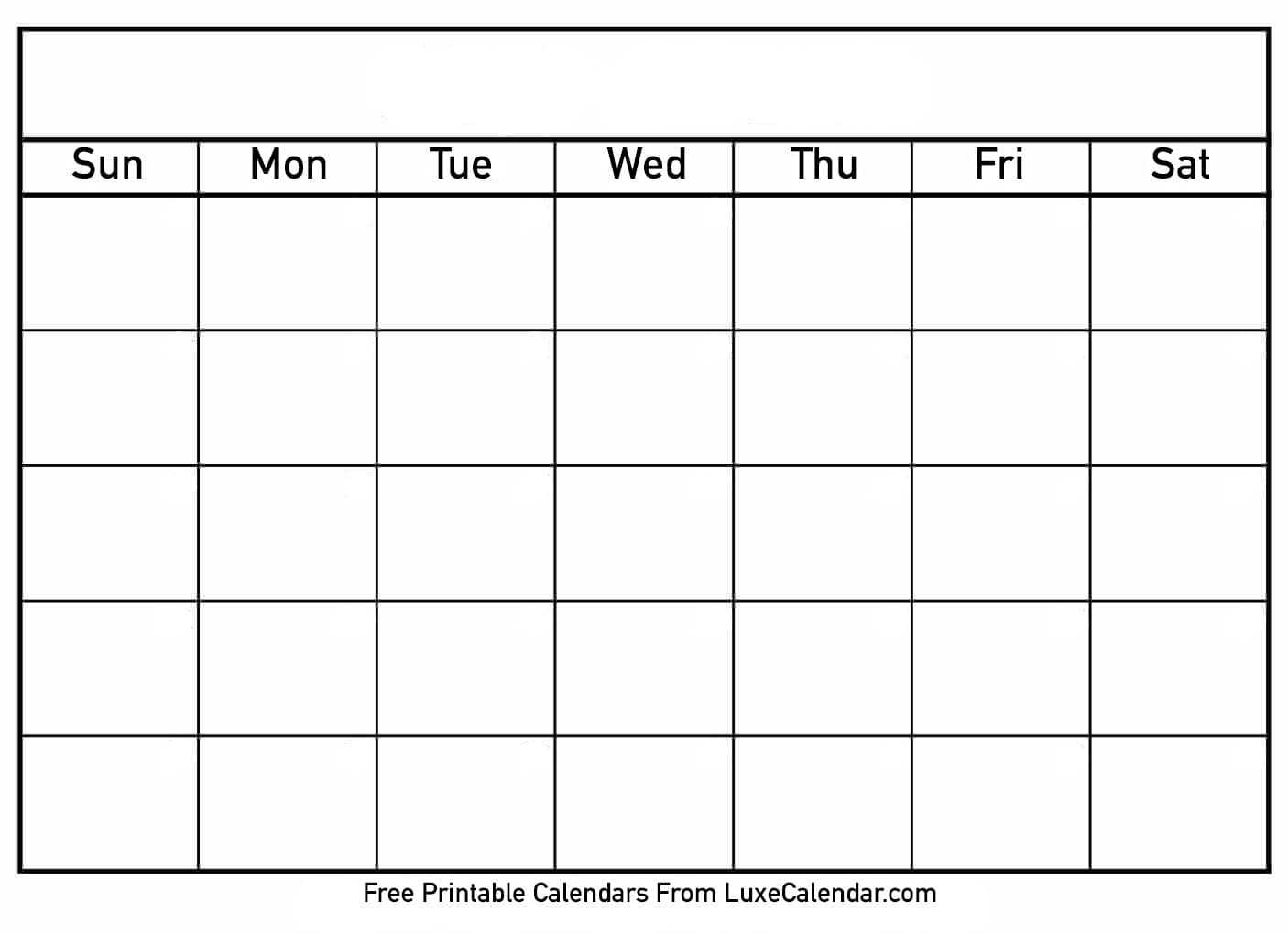 Printable Calendar Templates Full Page – Calendar Inside Blank Calender Template