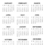 Printable Calendar Year At A Glance 2020 | Calendar With Regard To Month At A Glance Blank Calendar Template