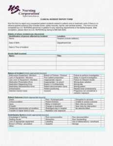 Printable Gallery Price List Template Near Miss Report with Medication Incident Report Form Template