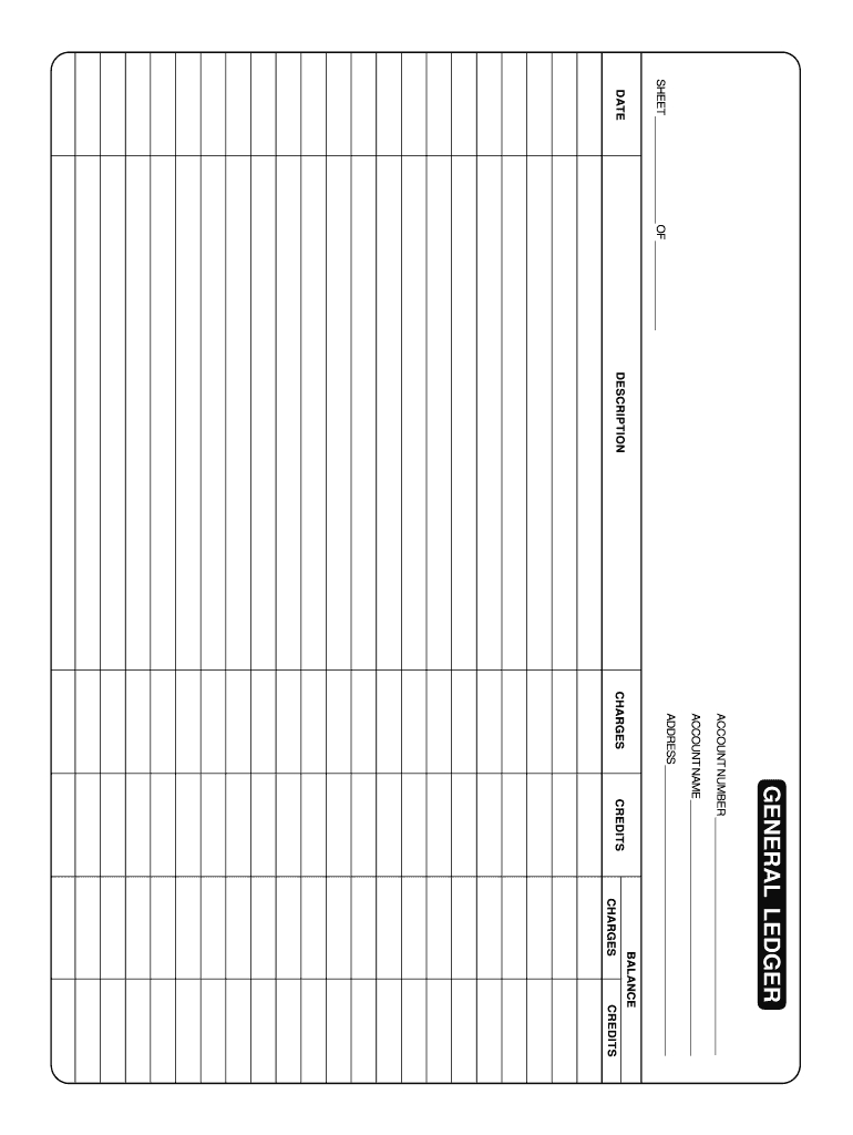 Printable General Ledger Sheet – Fill Online, Printable With Regard To Blank Ledger Template