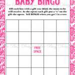 Printable Hot Pink Damask Baby Shower Bingo Game Instant Download Pertaining To Blank Bridal Shower Bingo Template