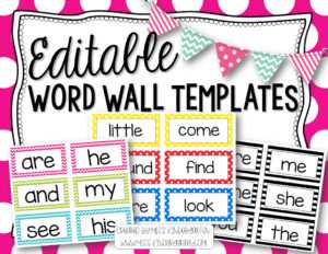 Printable Portable Word Wall Template – Gubel regarding Blank Word Wall Template Free