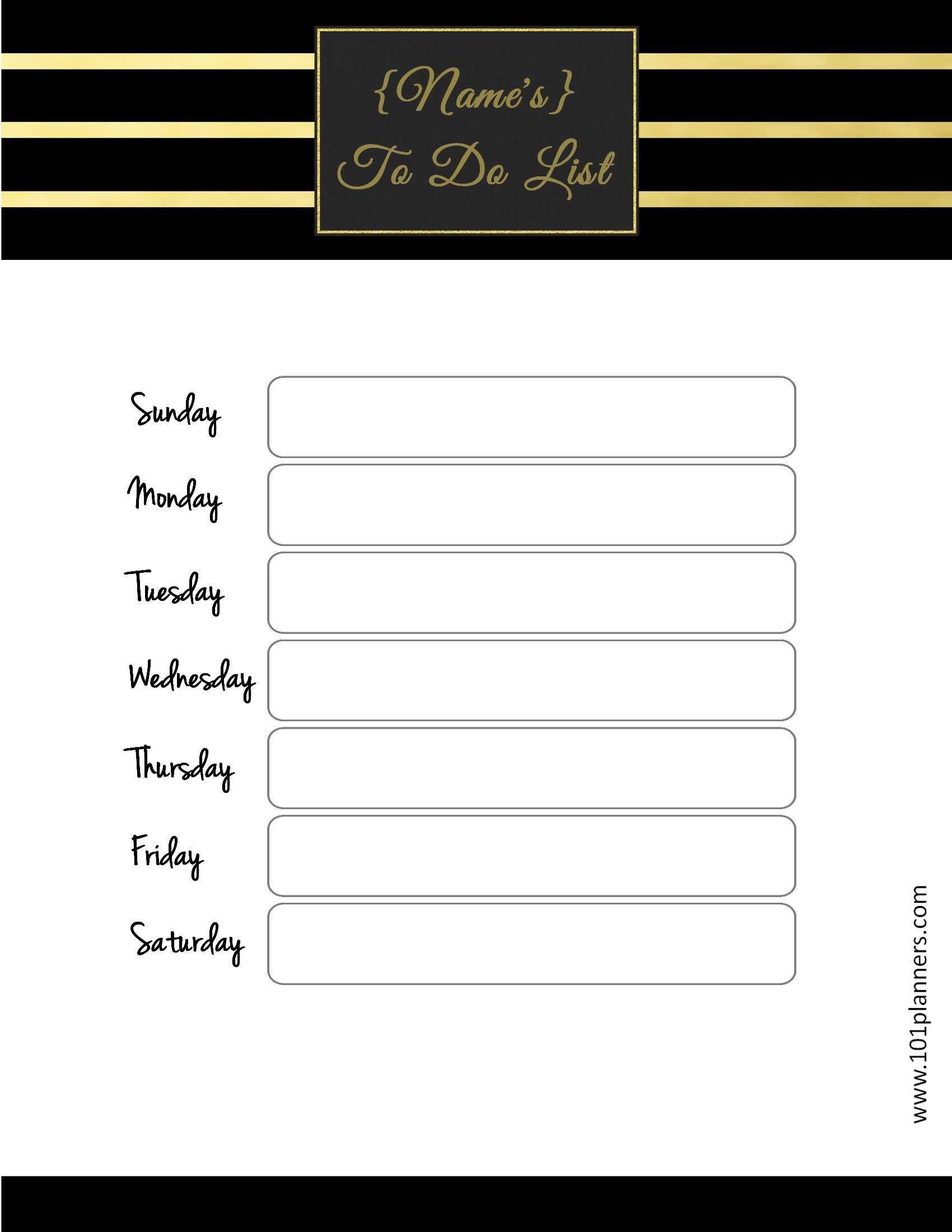 Printable To Do List In Blank To Do List Template