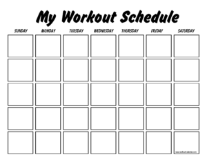 Printable Workout Log Sheets | Templates At throughout Blank Workout Schedule Template