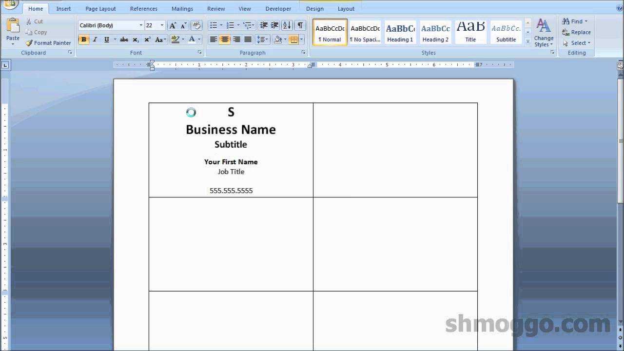 Printing Business Cards In Word | Video Tutorial With Plain Business Card Template Microsoft Word