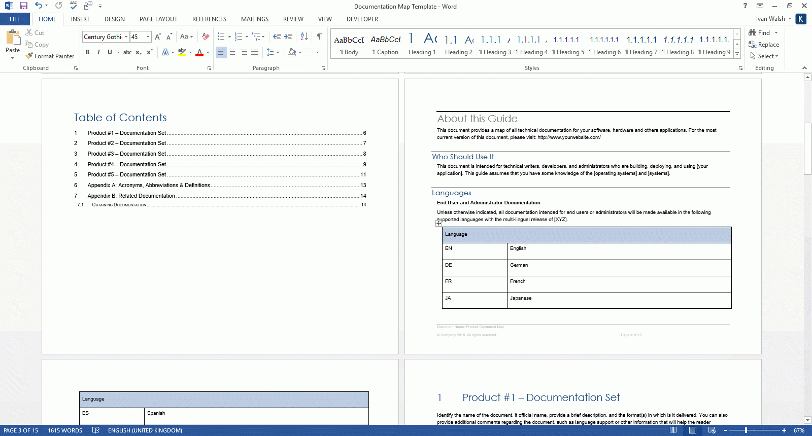 Product Document Map Template (Ms Word) – Templates, Forms Intended For Information Mapping Word Template