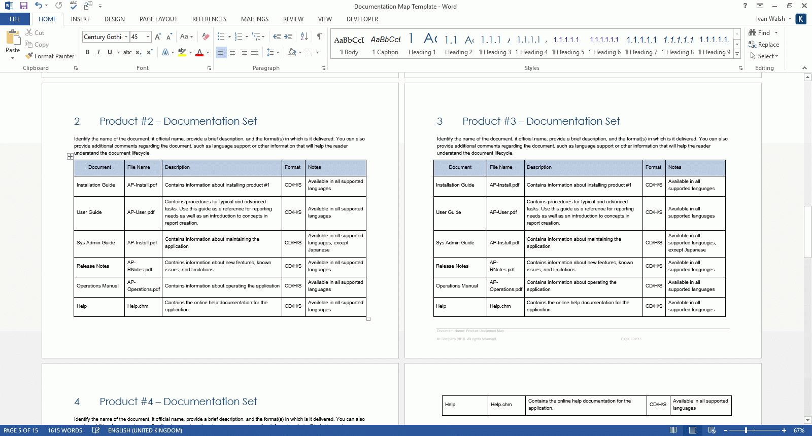 Product Document Map Template (Ms Word) – Templates, Forms Intended For Information Mapping Word Template