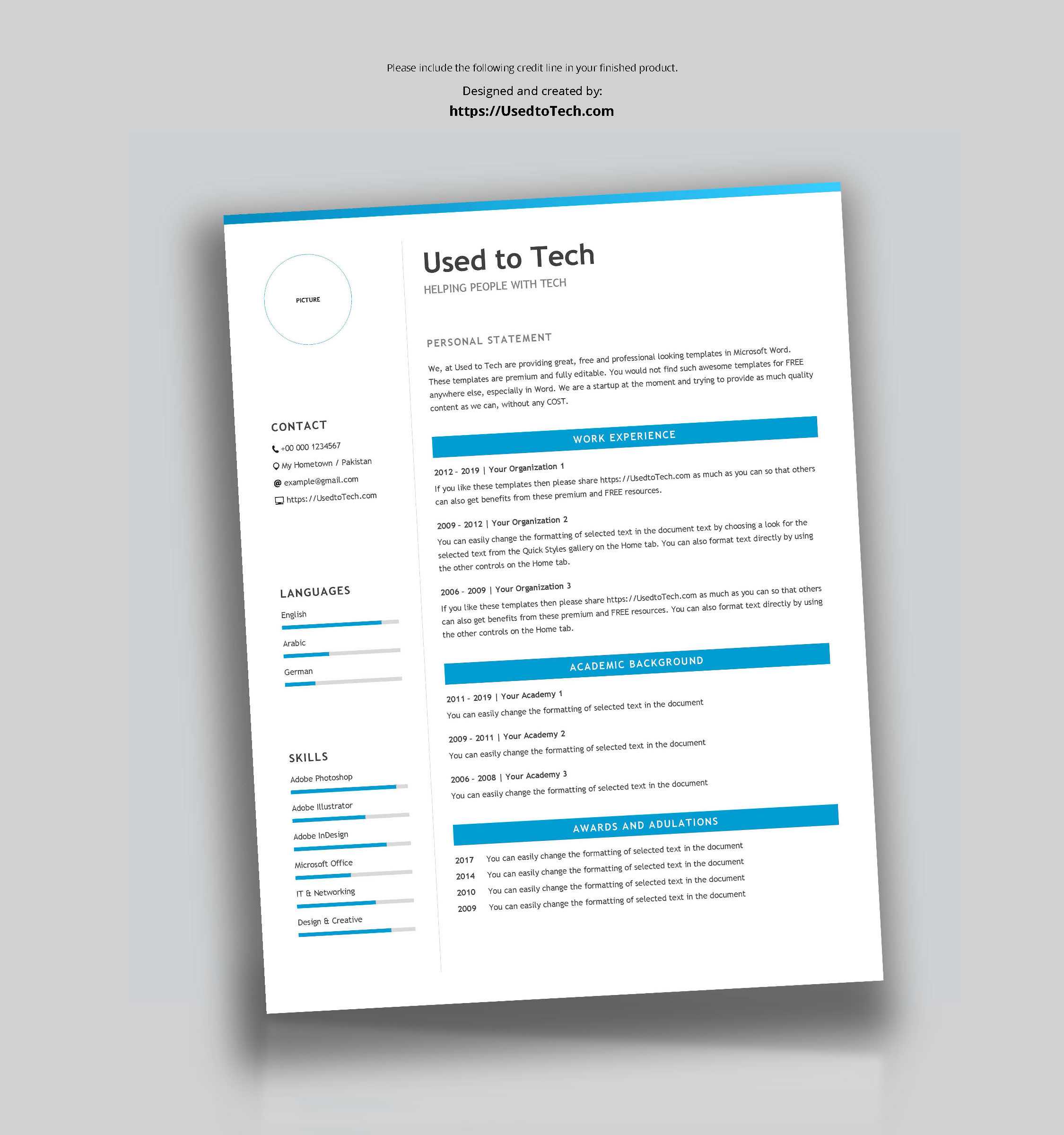 Professional Resume Template In Microsoft Word Free – Used Throughout How To Get A Resume Template On Word