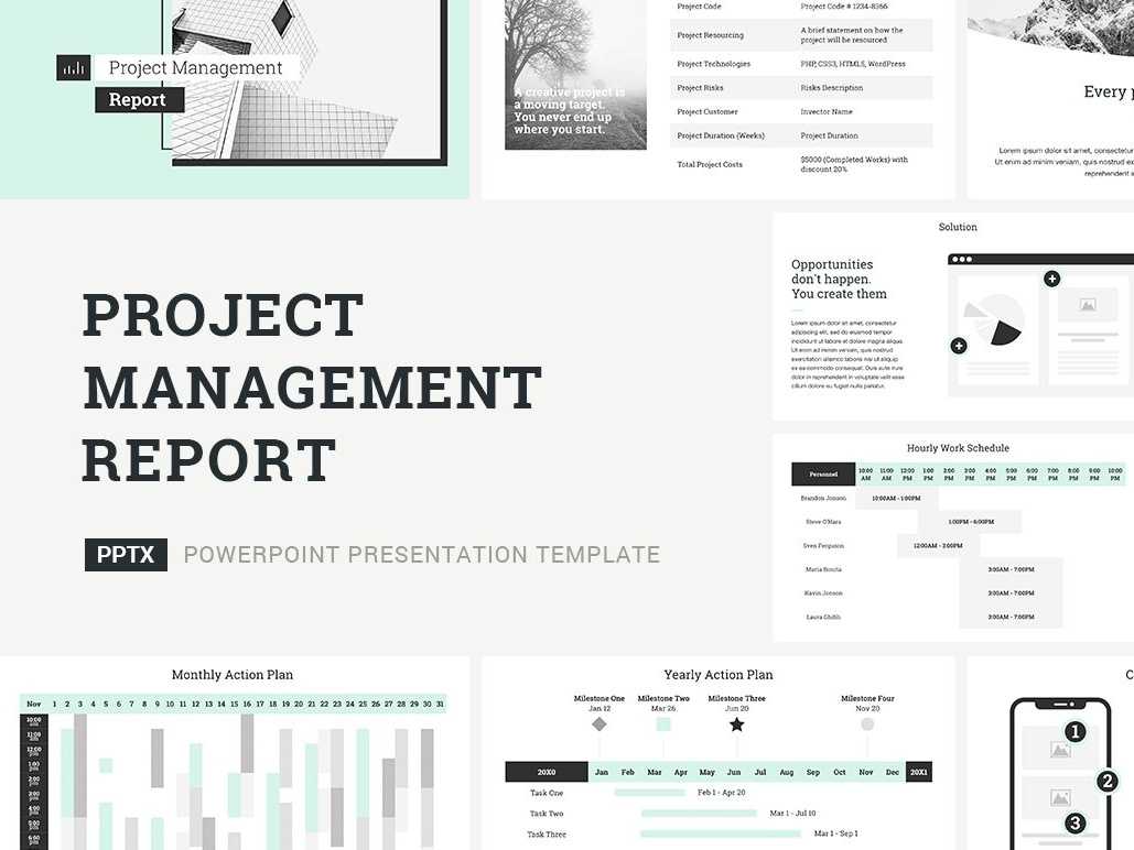 Project Management Report Presentation Templatejetz With Strategic Management Report Template