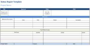 Project Status Report (Free Excel Template) - Projectmanager within Project Manager Status Report Template