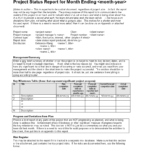 Project Status Report Monthly | Templates At For Monthly Status Report Template Project Management