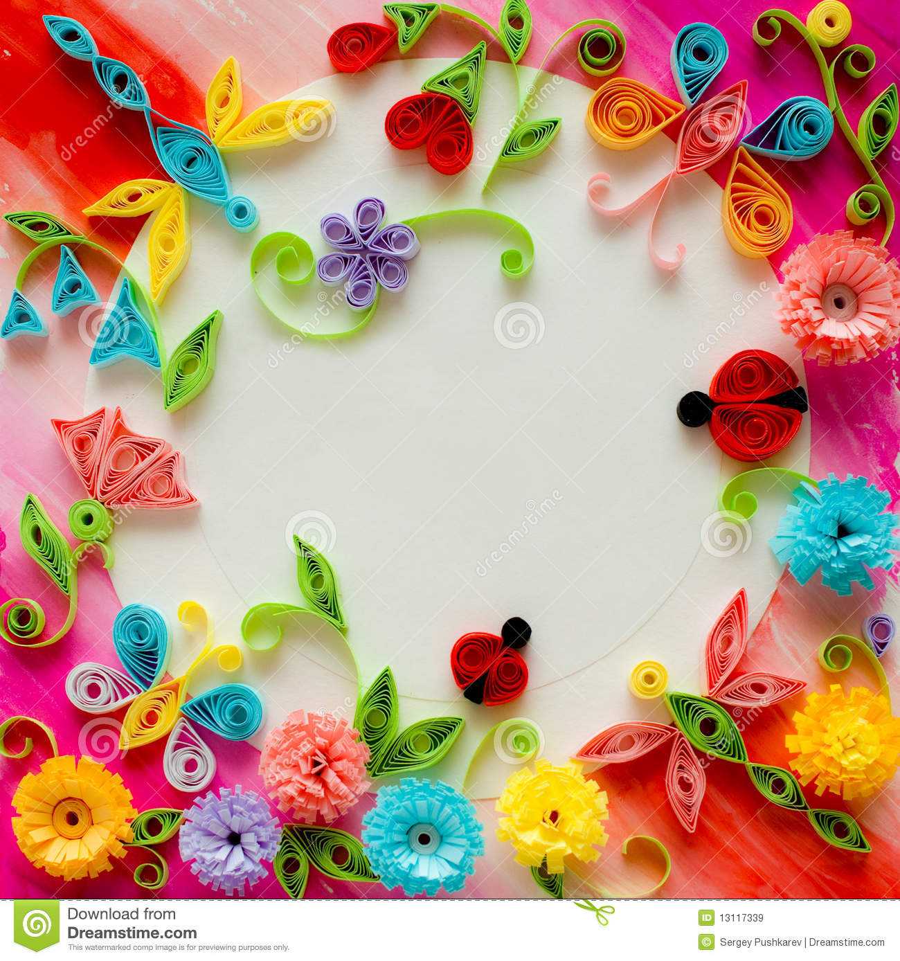 Quilling Greeting Card Blank Template Stock Image – Image Of For Free Blank Greeting Card Templates For Word