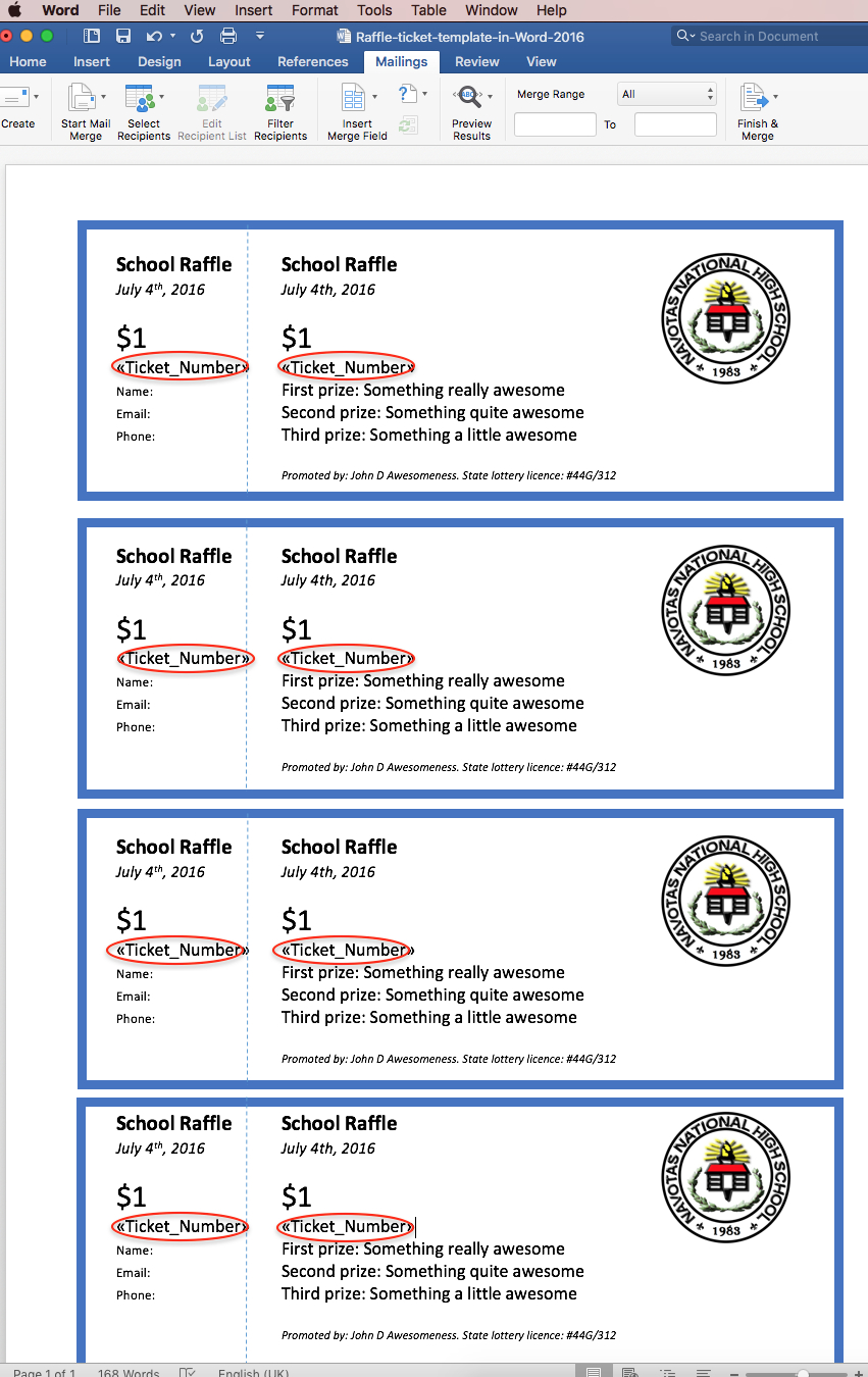 Raffles And Raffle Tickets: The Secret To Creating Numbered Throughout Free Raffle Ticket Template For Word