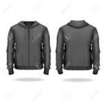Realistic Detailed 3D Template Blank Black Male Zip Up Hoodie.. In Blank Black Hoodie Template