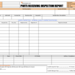 Receiving Inspection Procedure – Iso 9001 In Part Inspection Report Template