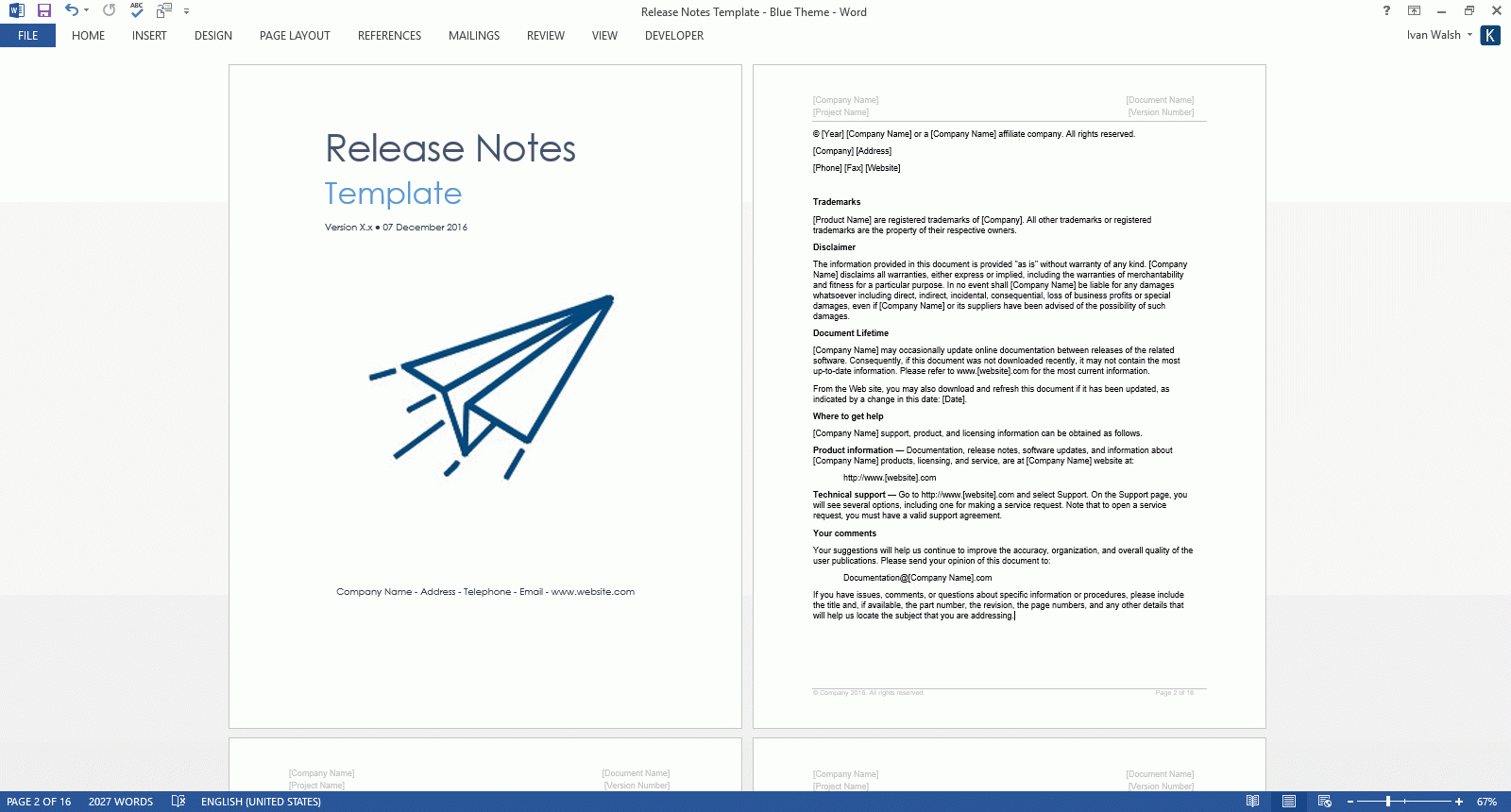Release Notes Templates Inside Software Release Notes Template Word