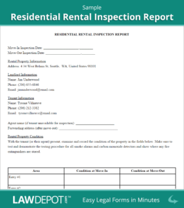 Rental Inspection Report | Property Inspection Checklist throughout Property Management Inspection Report Template