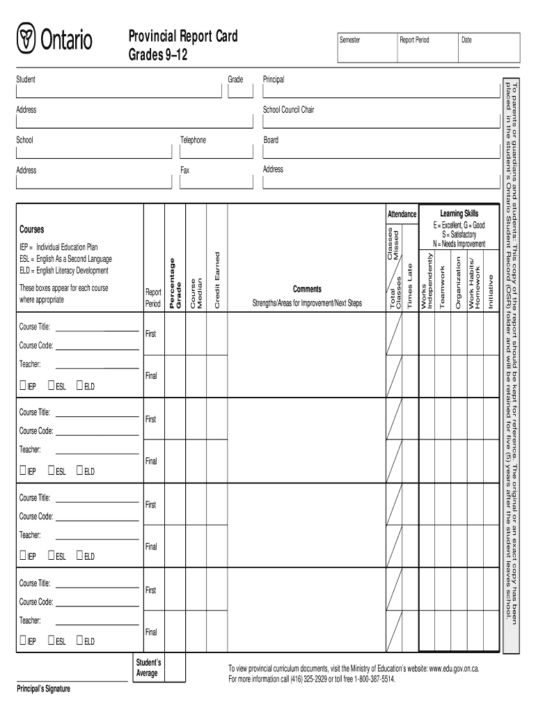 Report Card Form - Fill Out And Sign Printable Pdf Template | Signnow Pertaining To Boyfriend Report Card Template