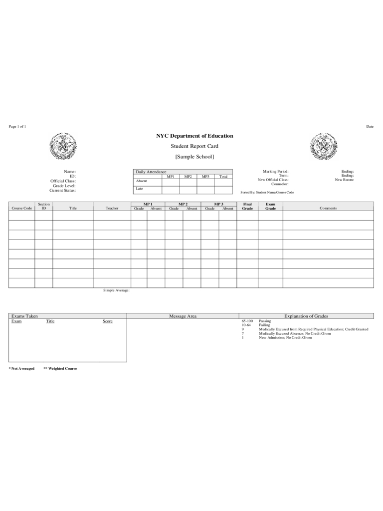 Report Card Template – 3 Free Templates In Pdf, Word, Excel Inside Character Report Card Template