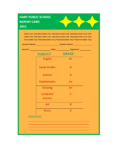 Report Card Template throughout Report Card Format Template