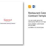 Restaurant Catering Contract Template In Word, Apple Pages With Regard To Catering Contract Template Word