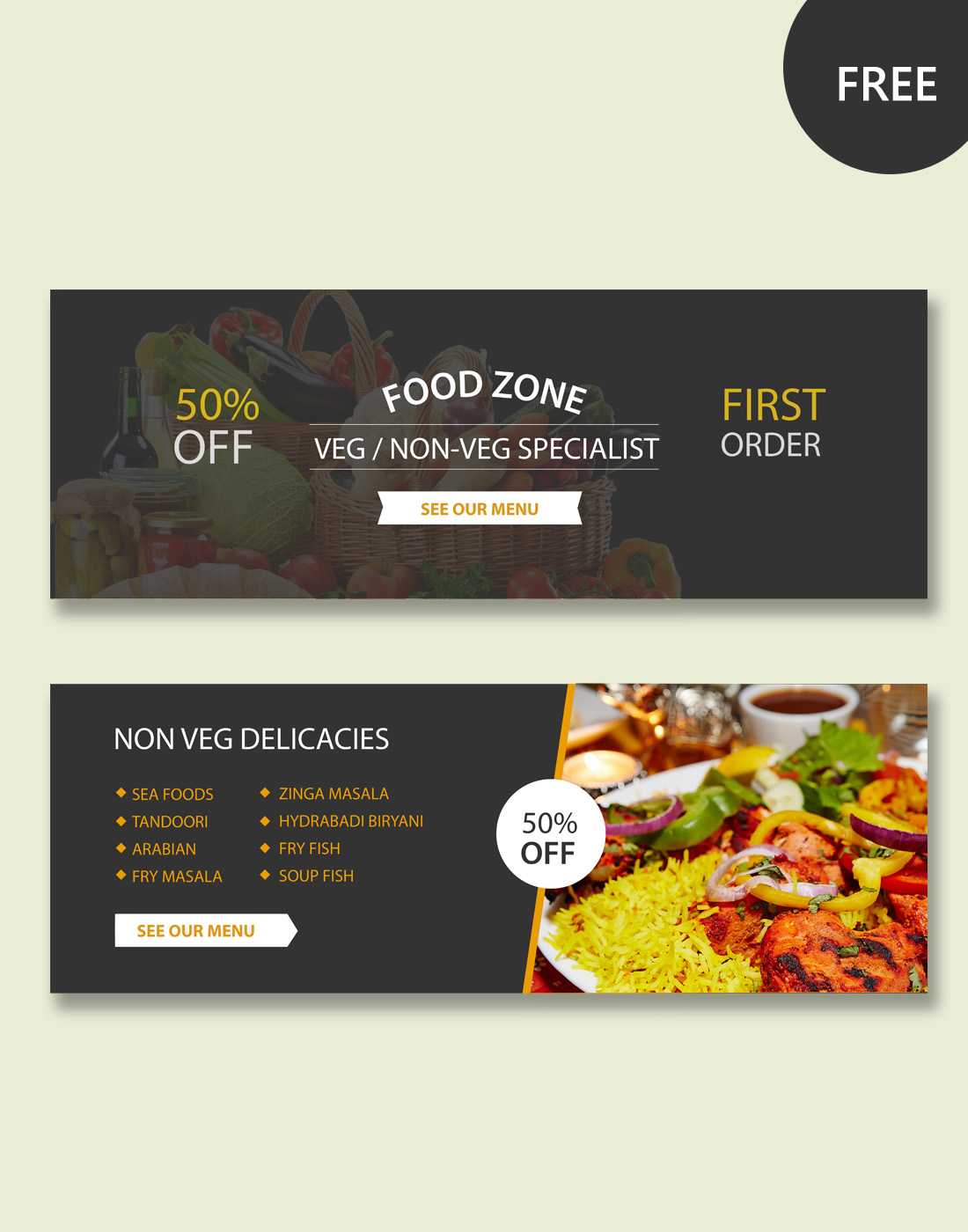Restaurant Psd Banner Templates With Regard To Food Banner Template
