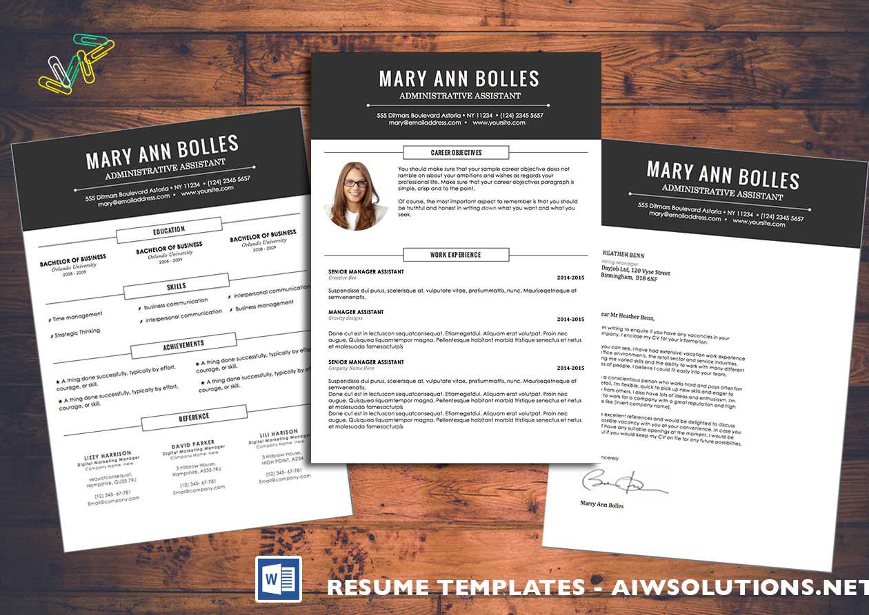 Resume Template Id02 With How To Create A Cv Template In Word