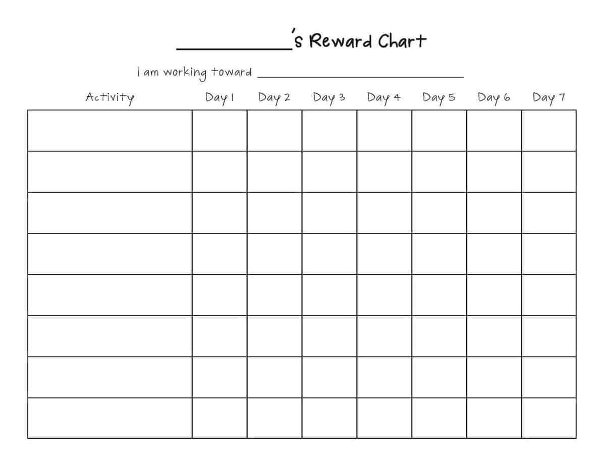 Reward Chart Templates - Word Excel Fomats Within Reward Chart Template Word