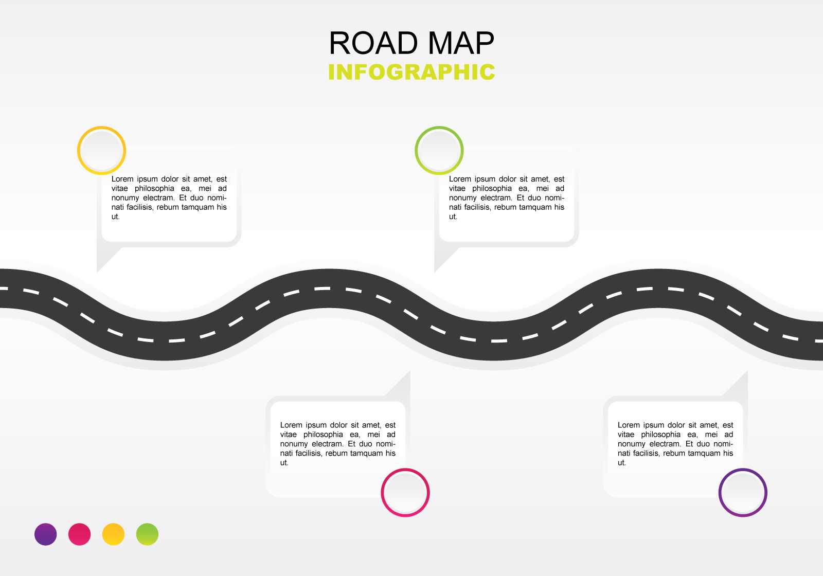 Road Infographic Free Vector Art – (578 Free Downloads) Throughout Blank Road Map Template